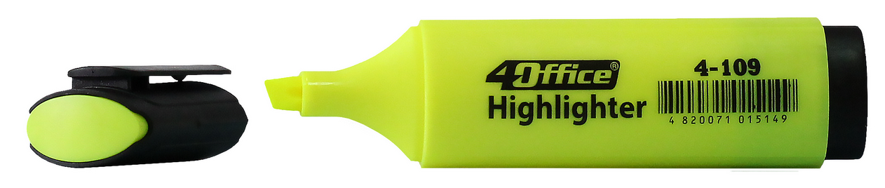 Маркер 4OFFICE текстовий (4-109), жовтий